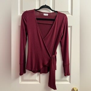 Maurice’s Burgundy Wrap Sweater Xsmall